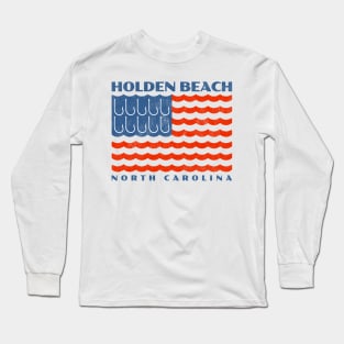 Holden Beach, North Carolina Fishing Flag Long Sleeve T-Shirt